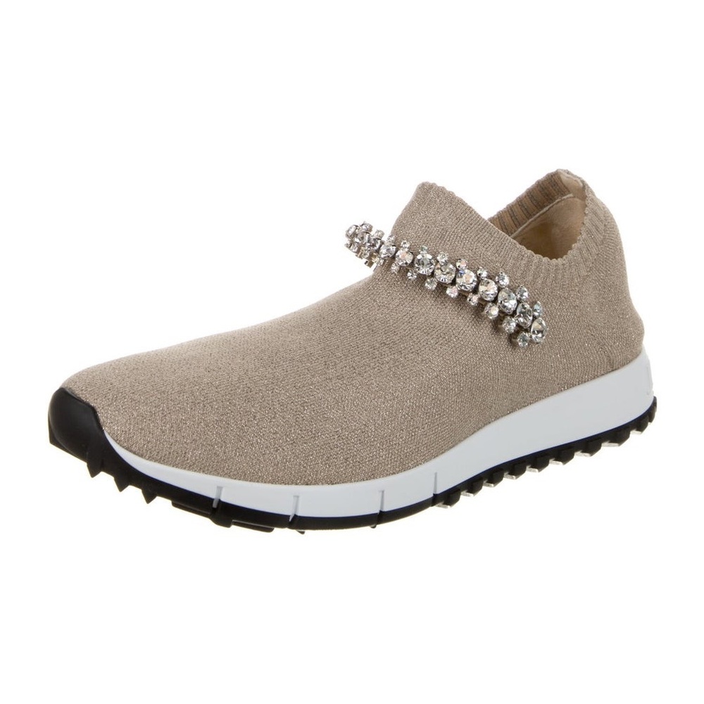 Jimmy Choo Women's Verona Embellished Knit Slip On Sneakers